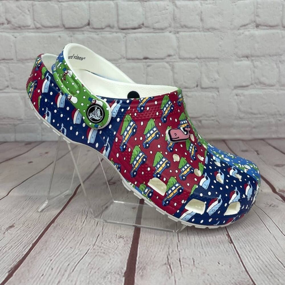 Crocs Classic Vineyard Vines Holiday Clogs Kids Size J3 (208022-94S)